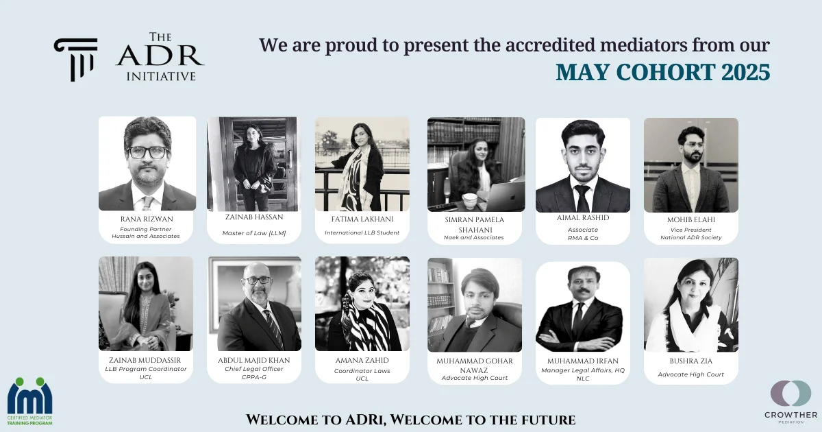 We are proud to Present the Accerdited Mediators from our May Cohort 2025 part-1